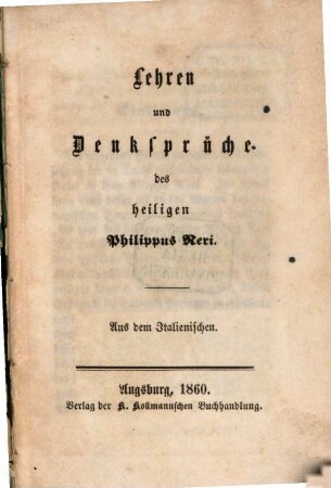 Lehren und Denksprüche