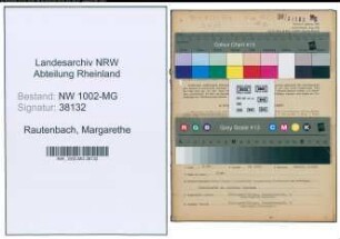 Entnazifizierung Margarethe Rautenbach , geb. 09.12.1908 (Wirtschafterin)