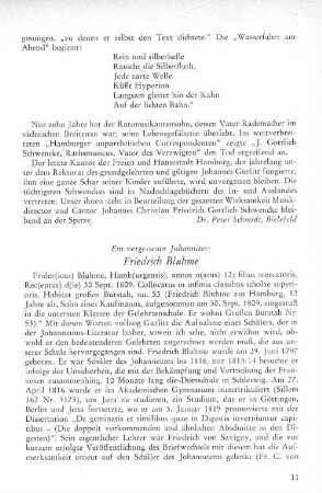 Ein vergessener Johanniter: Friedrich Bluhme