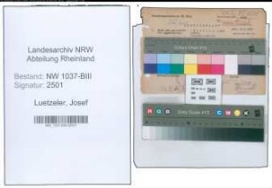 Entnazifizierung Josef Luetzeler , geb. 15.03.1897 (Angestellter)