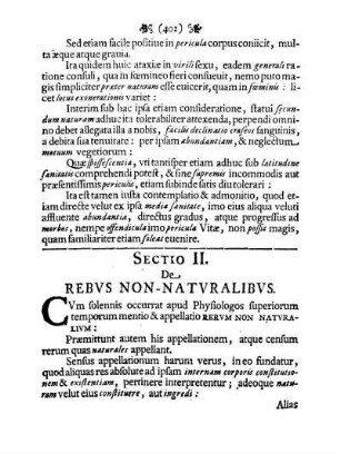 Sectio II. De Rebvs Non-Natvralibvs.