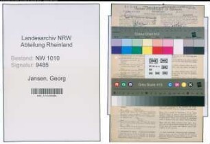 Entnazifizierung Georg Jansen , geb. 06.06.1906 (Kaufmann)