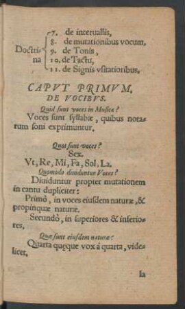 Caput Primum. De Vocibus.