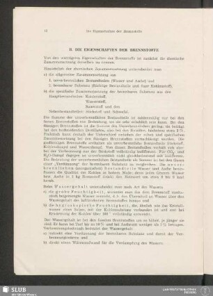 B. Die Eigenschaften Der Brennstoffe
