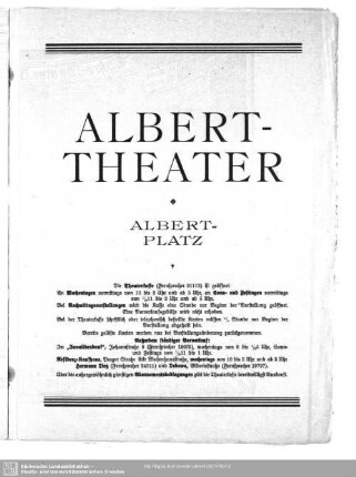 Albert-Theater, Albert-Platz