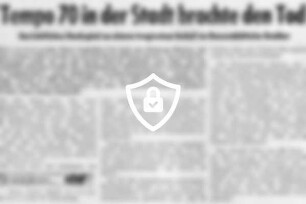 Tempo 70 in der Stadt brachte [Name maskiert]