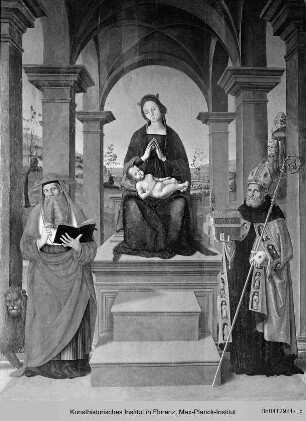 Madonna mit Kind und den Heiligen Floridus und Hieronymus