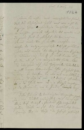 Nr. 1322: Brief von Friedrich Gottlieb Welcker an Karl Otfried Müller, Bonn, 1.3.1833