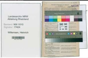 Entnazifizierung Heinrich Willemsen , geb. 02.10.1882 (Rechtsanwalt)