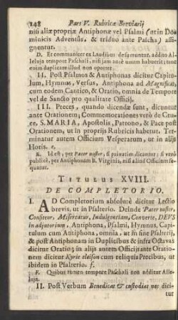 Titulus XVIII.