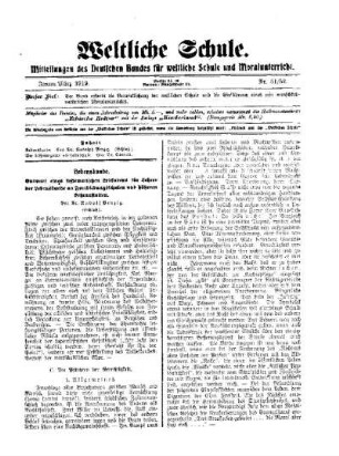 Lebenskunde : Entwurf eines systematischen Leitfadens für Lehrer der Lebenskunde an Fortbildungsschulen und höheren Lehranstalten ; (Schluß)