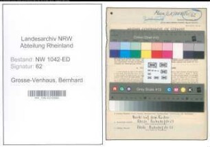 Entnazifizierung Bernhard Grosse-Venhaus , geb. 17.11.1922 (Lehrer)