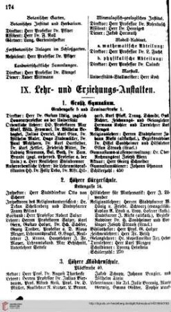 Lehr= und Erziehungs=Anstalten
