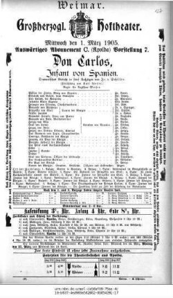 Don Carlos, Infant von Spanien