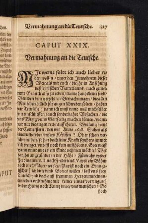 CAPUT XXIX. Vermahnung an die Teutsche.