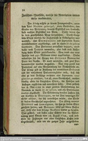 Zwischen-Vorfalle, welche die Revolution immer mehr vorbereiten