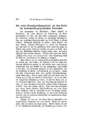 Ein neues Veranschaulichungsmittel auf dem Gebiet des mathematisch-geographischen Unterrichts