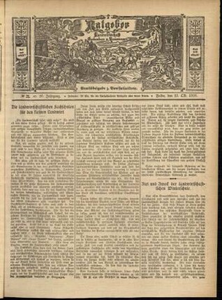 Ausgabe vom Sonntag, den 23. Oktober 1910.