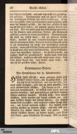 Communion-Gebete