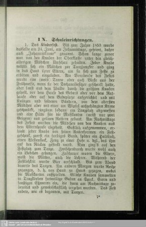 IX. Schuleinrichtungen