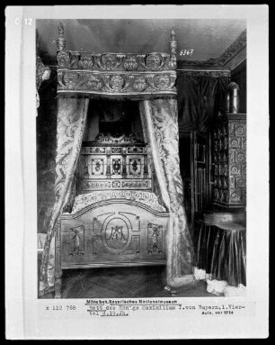 Bett des Königs Maximilian I. von Bayern