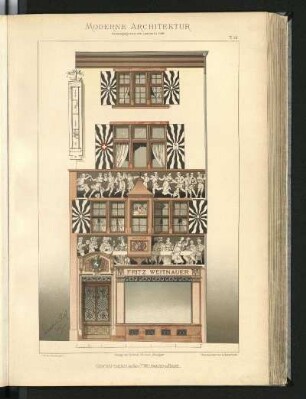Geschäftshaus des Herrn F. Weitnauer in Basel. L. Friedrich, Architekt