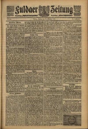 Zweite Ausgabe vom Freitag, den 15. Oktober 1909.