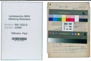 Entnazifizierung Paul Dittmann , geb. 16.02.1912 (Kaufmaennischer Angestellter)