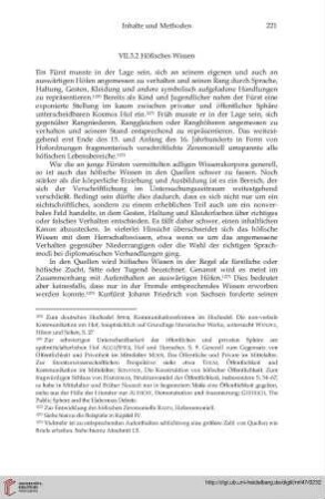 VII.3.2 Höfisches Wissen