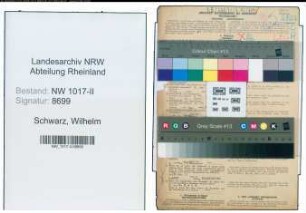Entnazifizierung Wilhelm Schwarz , geb. 05.04.1892 (Laborant)