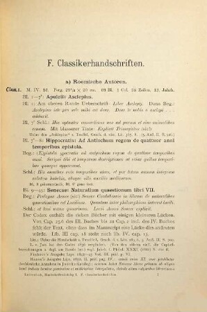 Katalog der Handschriften der Königlichen Bibliothek zu Bamberg, 1. Band. (Classikerhandschriften)