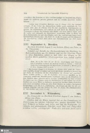 869. 1717, November 8. Wittenberg
