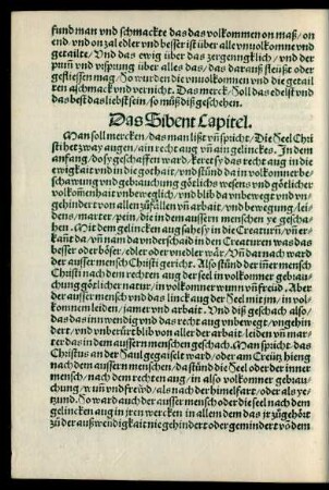 Das Sibent Capitel.