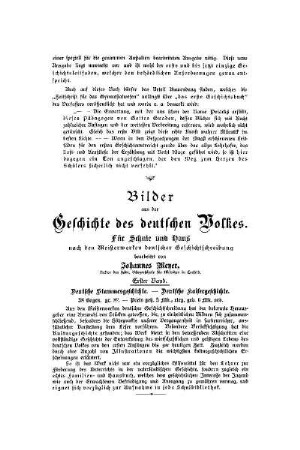 Bilder aus der Geschichte des deutschen Volkes : für Schule und Haus ...