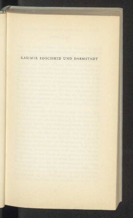 Kasimir Edschmid und Darmstadt
