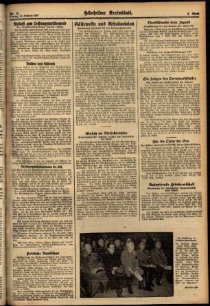 Zweite Ausgabe vom Freitag, den 12. Februar 1937.