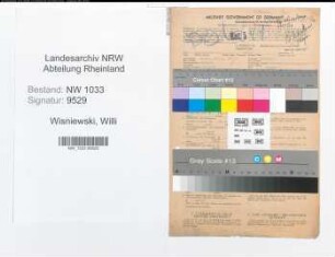 Entnazifizierung Willi Wisniewski , geb. 22.05.1922 (Polizeibeamter)
