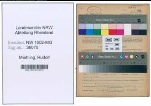 Entnazifizierung Rudolf Miehling , geb. 25.09.1902 (Koch)