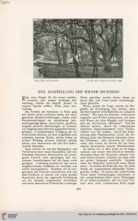 XVII. Ausstellung der Wiener Secession