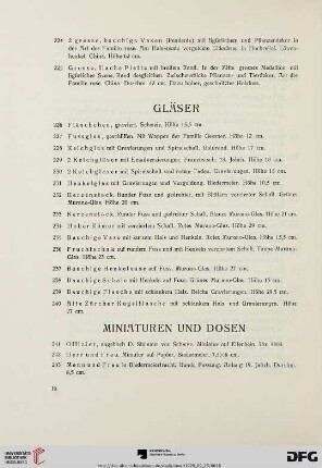 Gläser (Nr.226-240)