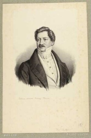 Bildnis des Leutnants, Turnlehrers und Fechtmeisters Johann Adolf Ludwig Werner, Brustbild nach links