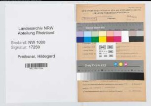 Entnazifizierung Hildegard Preihsner, geb. 09.04.1921 ()