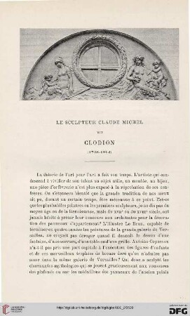 3. Pér. 8.1892: Le sculpteur Claude Michel dit Clodion (1738 - 1814)