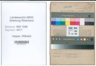 Entnazifizierung Wilhelm Vesper , geb. 17.08.1897 (Redakteur)