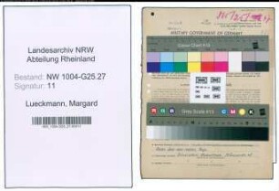 Entnazifizierung Margard Lueckmann , geb. 05.08.1915 (Pantoffelmacherin)