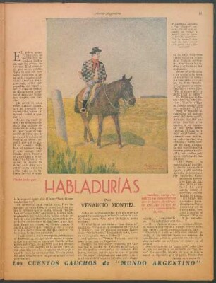 Habladurías : Los cuentos gauchos de "Mundo Argentino"