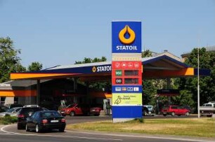 Tankstelle in Riga : Blick auf eine Statoil-Tankstelle in der Hafengegend. Aufgenommen in Riga im Juni 2008