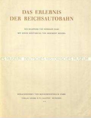 Das Erlebnis der Reichsautobahn