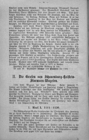 II. Die Grafen von Schauenburg-Holstein-Stormarn-Wagrien.