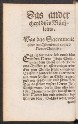 Das ander theyl dises Büchleins.